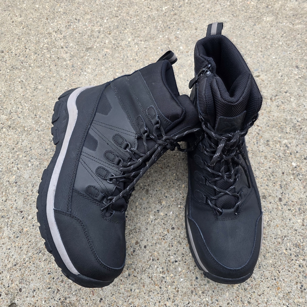 All In Mortion Black Hiking Boots Men Size 10
